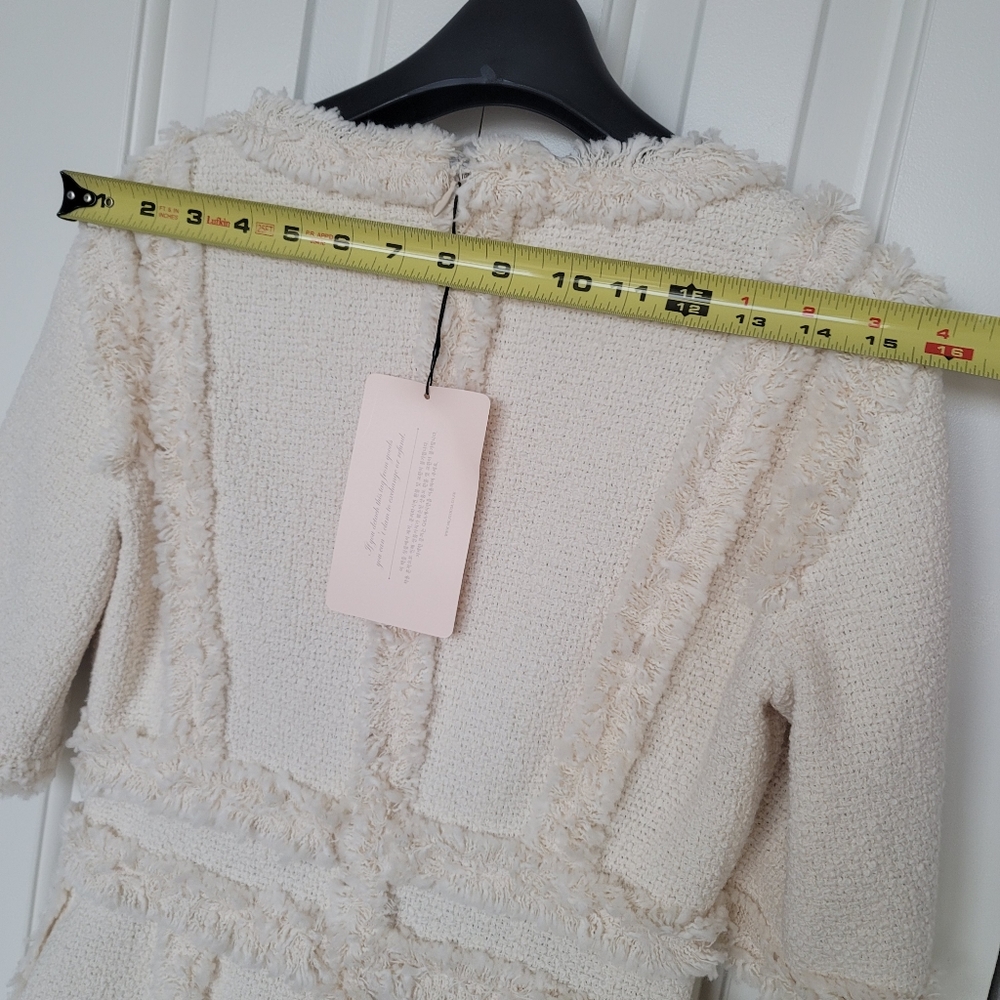 Cream Tweed Dress XS - Picture 8 of 15
